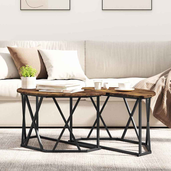 Couchtisch Geräucherte Eiche 80x80 cm