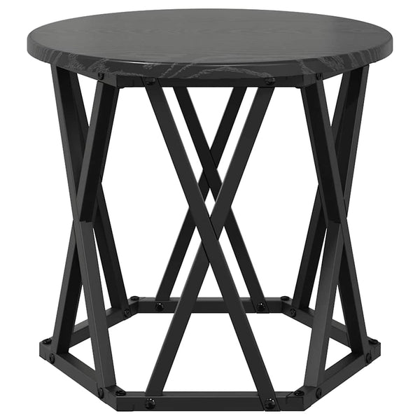 Nesting Beistelltisch 3er-Set Schwarz Eiche