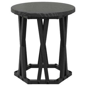 Nesting Beistelltisch 3er-Set Schwarz Eiche