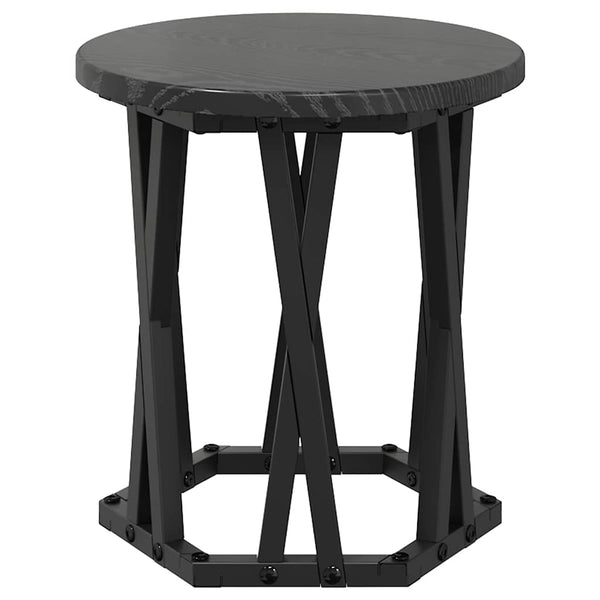 Nesting Beistelltisch 3er-Set Schwarz Eiche