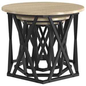 Nesting Beistelltisch 3er Set Sonoma-Eiche