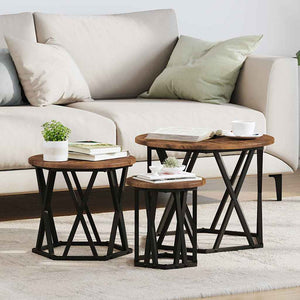 Nesting Beistelltisch 3er Set Eiche