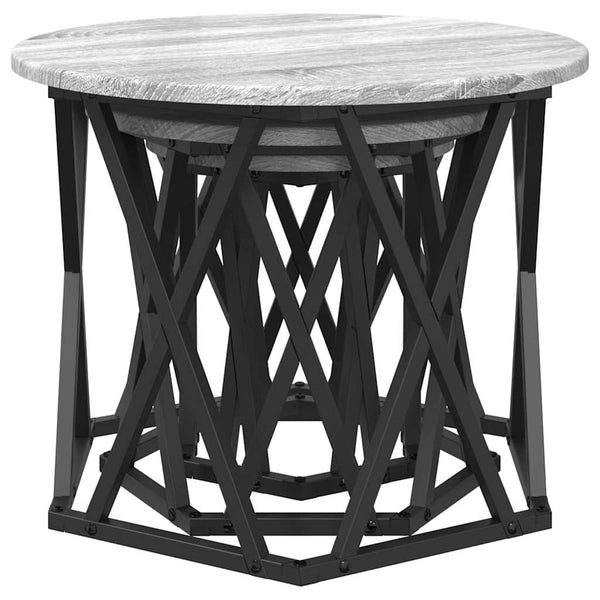 Nesting Beistelltisch 3er Set Grau Sonoma