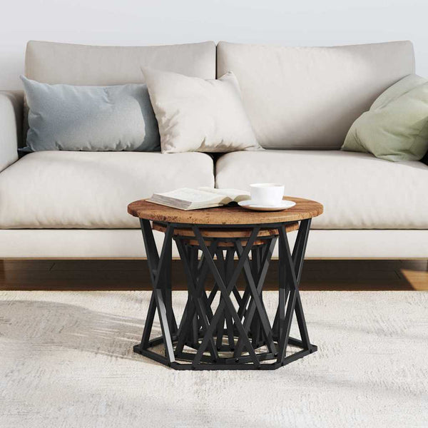 Nesting Beistelltisch 3er Set Altholz