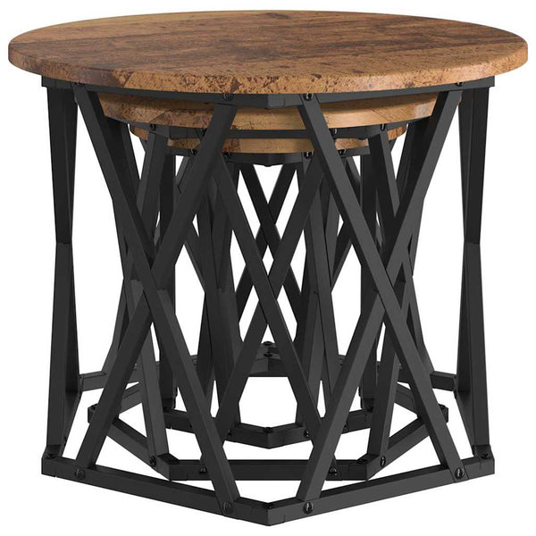 Nesting Beistelltisch 3er Set Altholz