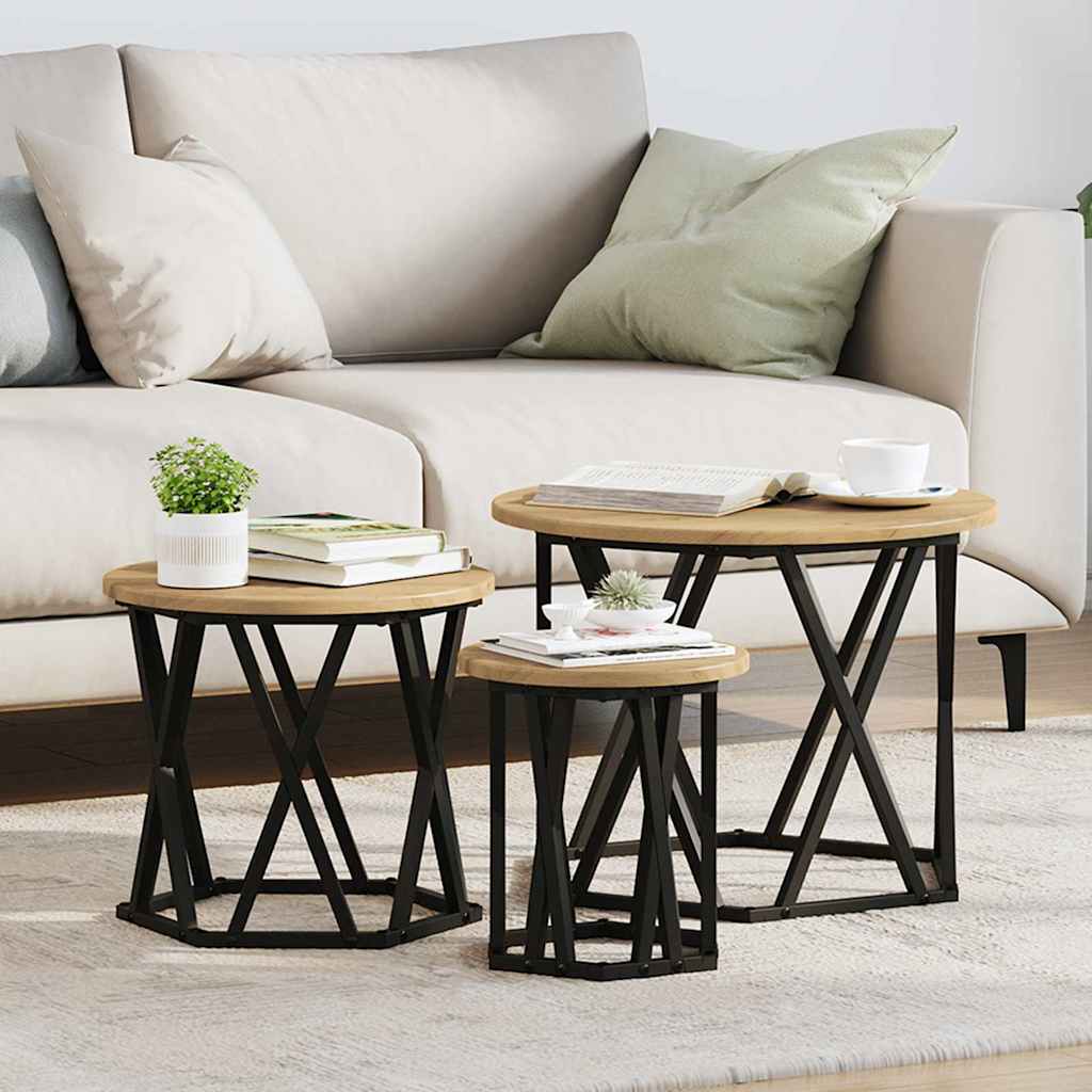 Nesting Beistelltisch 3er Set Artisan-Eiche