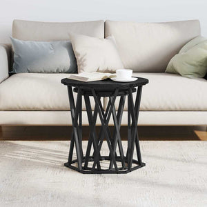Couchtisch Schwarz Eichenoptik 2er Set