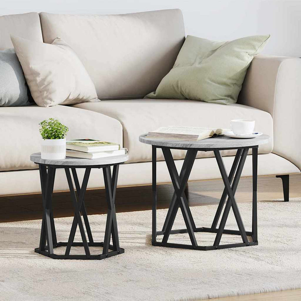 Couchtisch 2er-Set Grau Sonoma