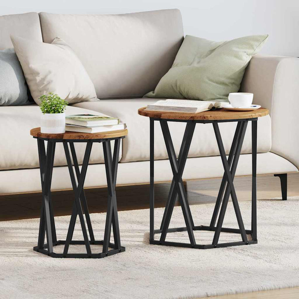 Couchtisch 2er Set Altholz