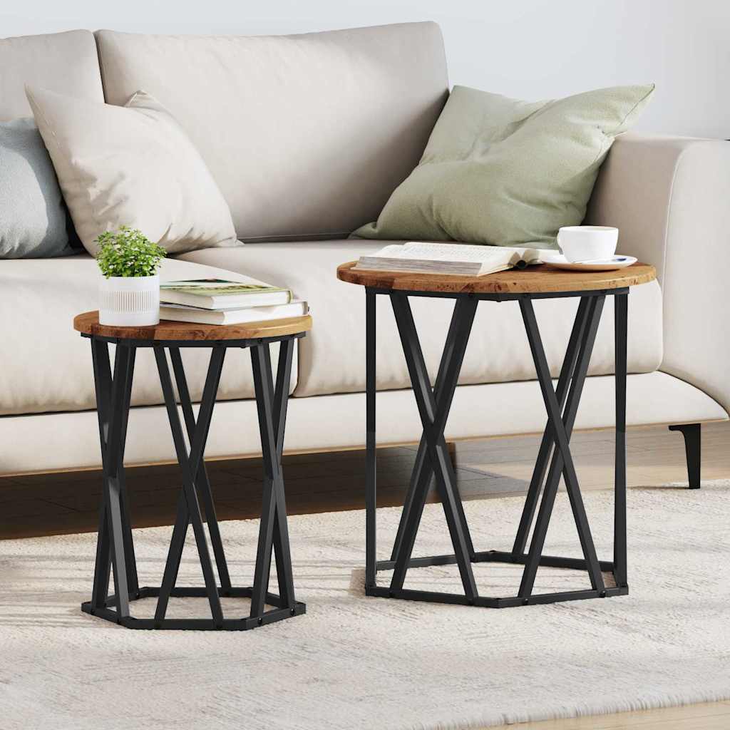 Couchtisch 2er Set Altholz