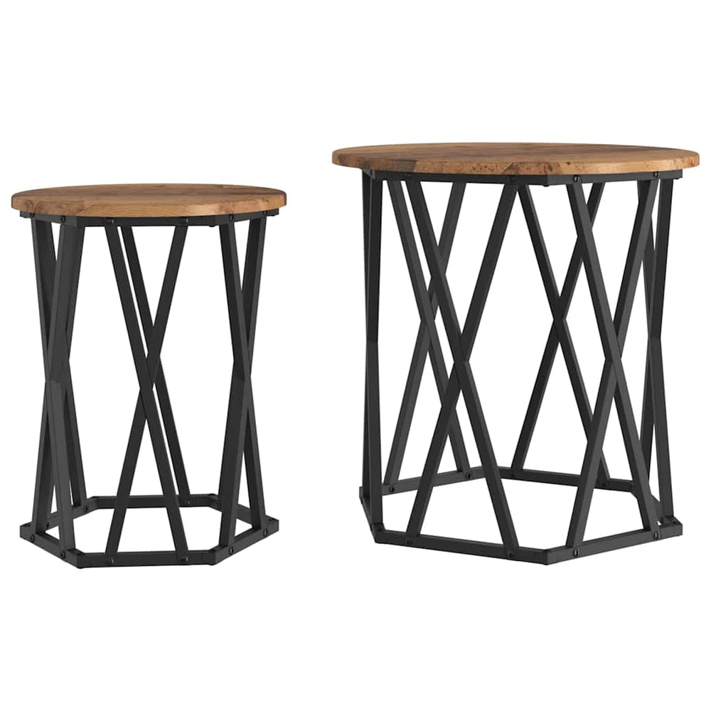 Couchtisch 2er Set Altholz