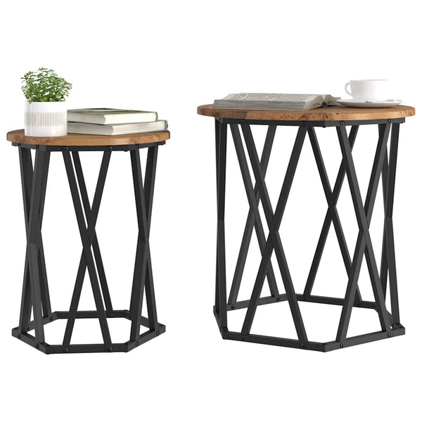Couchtisch 2er Set Altholz
