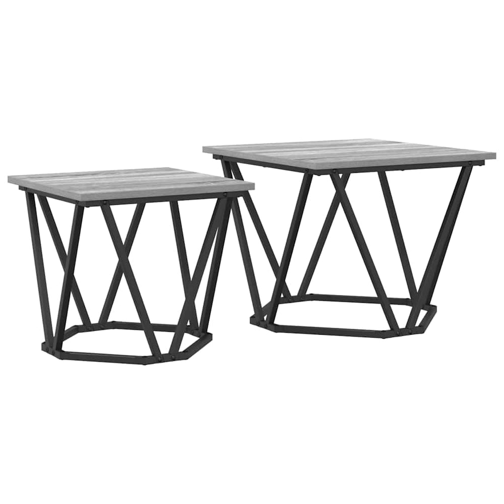 Graue Beistelltische 2er Set