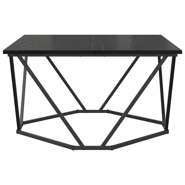 Schwarzer Couchtisch Eichenoptik 80x80 cm