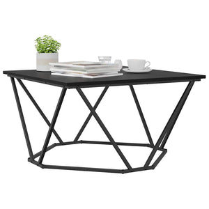 Schwarzer Couchtisch Eichenoptik 80x80 cm