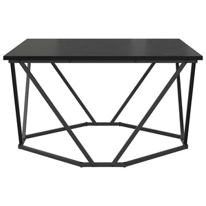Schwarzer Couchtisch Eichenoptik 80x80 cm