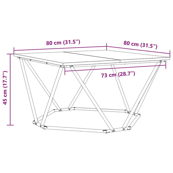 Couchtisch Altholz 80x80 cm