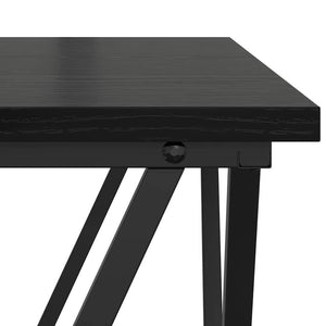 Schwarzer Couchtisch 3er Set Eichenoptik