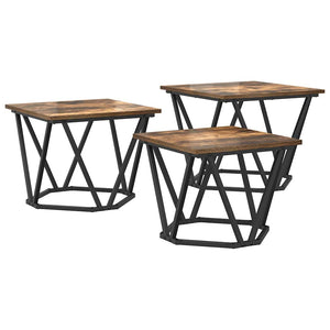 3er Couchtisch Set Eiche Optik