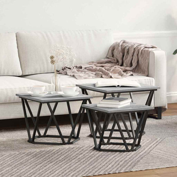 Couchtisch 3er Set Grau Sonoma