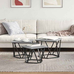 Couchtisch 3er Set Grau Sonoma