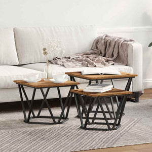 Quadratischer Couchtisch, 3er-Set