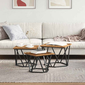 Quadratischer Couchtisch, 3er-Set