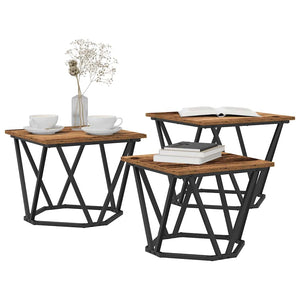Quadratischer Couchtisch, 3er-Set