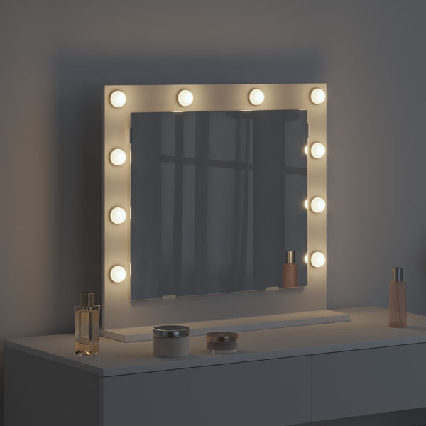 Waschtischspiegel Weiß mit LED