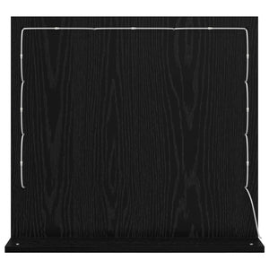 vidaXL Miroir de lavabo noir aspect chêne 60 x 55 x 18 cm