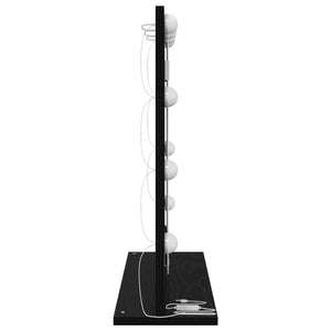 vidaXL Miroir de lavabo noir aspect chêne 60 x 55 x 18 cm