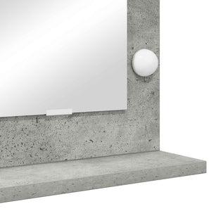 Rechteckiger Waschtischspiegel Beton Grau 60 cm
