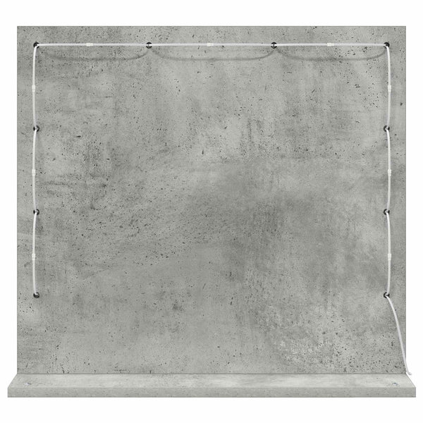 Rechteckiger Waschtischspiegel Beton Grau 60 cm