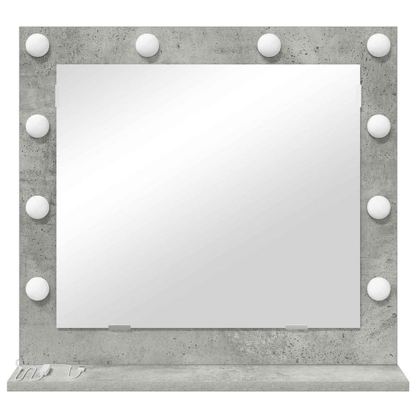 Rechteckiger Waschtischspiegel Beton Grau 60 cm