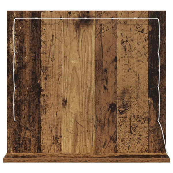 Rechteckiger Waschtischspiegel Altholz 60x55 cm