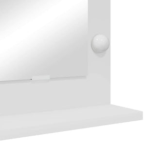 Weißer Waschtischspiegel mit LED-Beleuchtung
