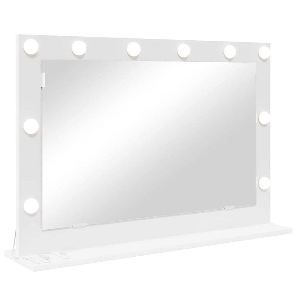 Weißer Waschtischspiegel mit LED-Beleuchtung