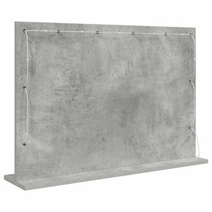 Rechteckiger Waschtischspiegel Beton Grau 80x55cm