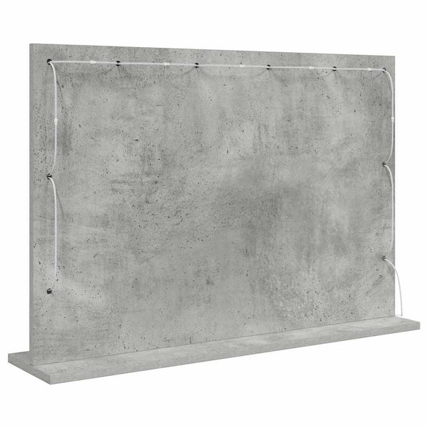 Rechteckiger Waschtischspiegel Beton Grau 80x55cm