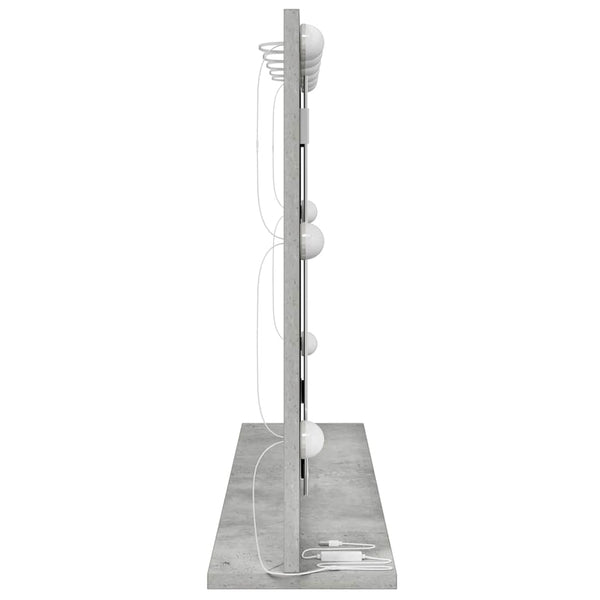 Rechteckiger Waschtischspiegel Beton Grau 80x55cm