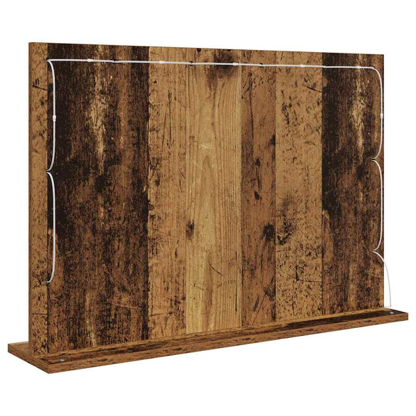 Rechteckiger Altholz Waschtischspiegel 80x55 cm
