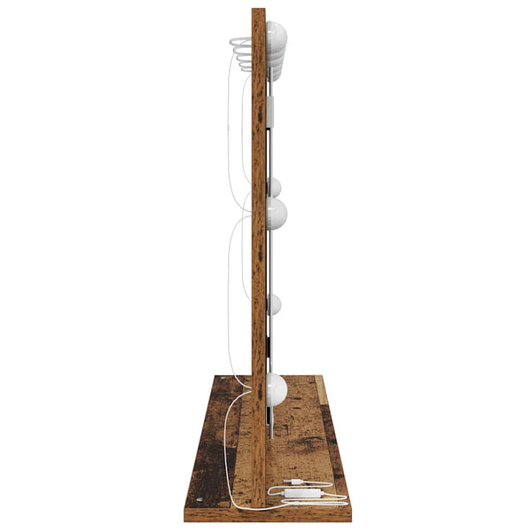 Rechteckiger Altholz Waschtischspiegel 80x55 cm