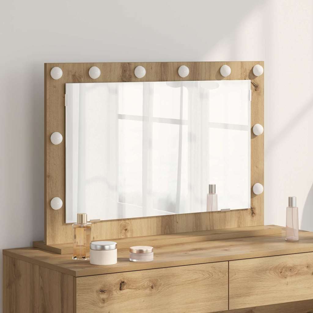 Rechteckiger Waschtischspiegel Artisan-Eiche 80x55 cm