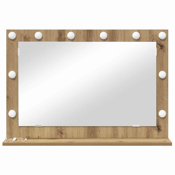 Rechteckiger Waschtischspiegel Artisan-Eiche 80x55 cm