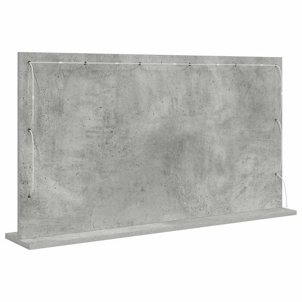 Rechteckiger Waschtischspiegel Beton Grau 100x55cm
