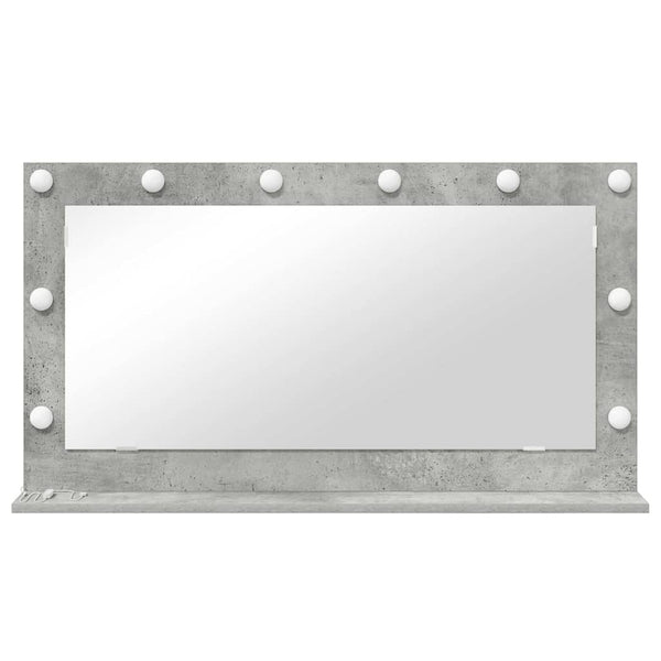 Rechteckiger Waschtischspiegel Beton Grau 100x55cm