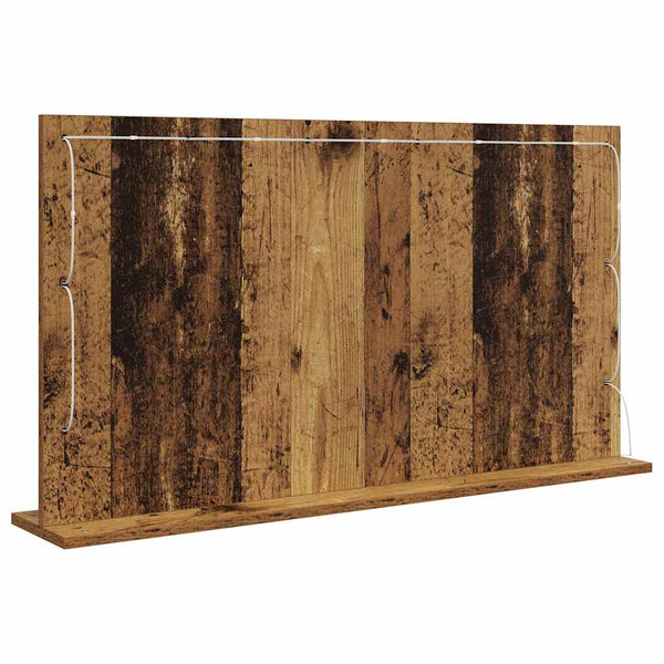 Rechteckiger Waschtischspiegel Altholz 100x55 cm