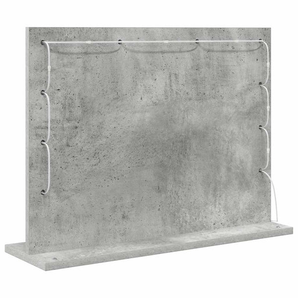 Rechteckiger Waschtischspiegel Betongrau 60x45 cm