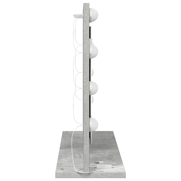 Rechteckiger Waschtischspiegel Betongrau 60x45 cm