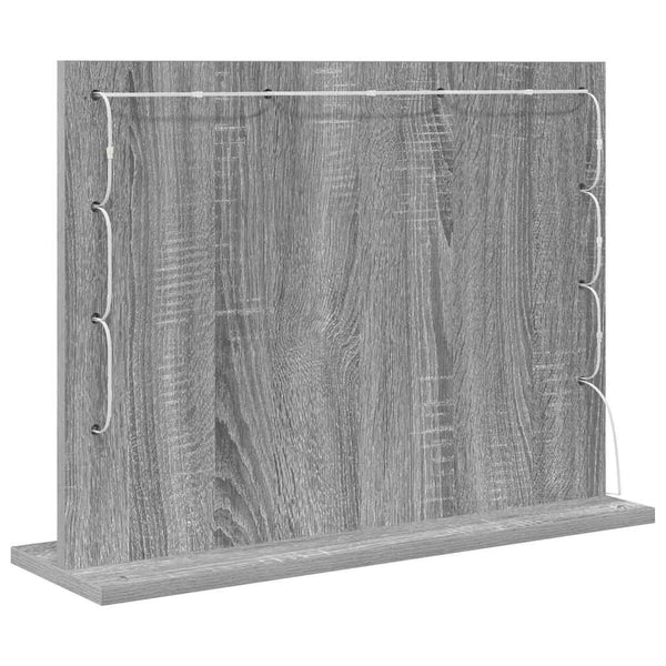 Rechteckiger Waschtischspiegel Grau Sonoma 60x45 cm